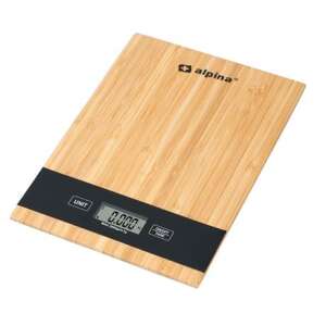 Alpina digital kitchen scale with bamboo surface, 5 kg capacity - Kitchen Scale