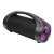 Vivax BS-211 black Bluetooth speaker, side view with purple light
