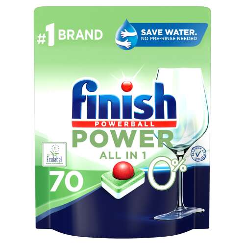 Finish 0% Detergent sub formă de tablete pentru mașina de spălat vase 70 buc
