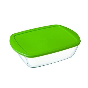 Pyrex Cook&Store 1 literes üvegtároló edény zöld fedővel - Pyrex