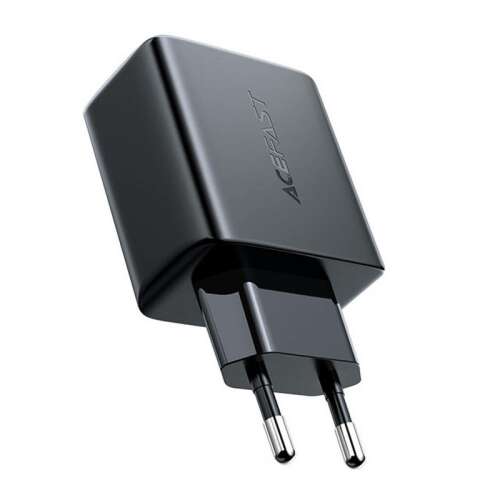 Fekete Acefast A5 32W USB fali töltő