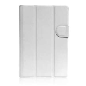 White universal tablet case, 13 inch, PU leather, stand function, protection - Tablet Case