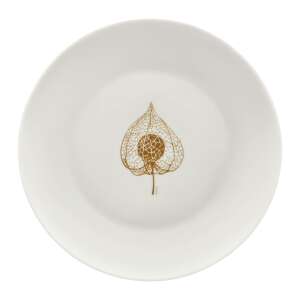 Ambition Selene desszert tányér 20 cm arany levél mintával - Ambition