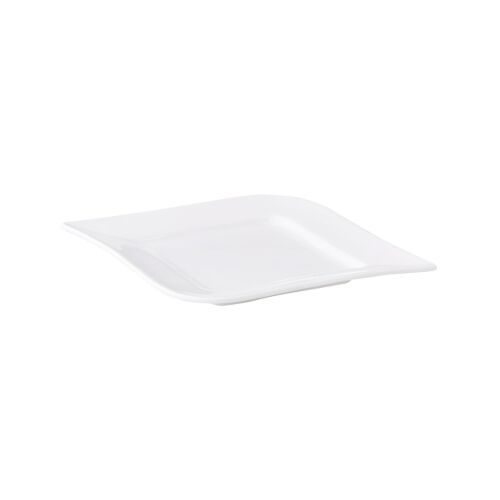 Ambition Fala négyszögletes porcelán tányér, ferde nézet - Tányér