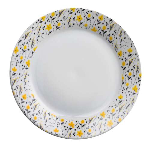 Domotti Amarillo Virágmintás Lapostányér - 23 cm
