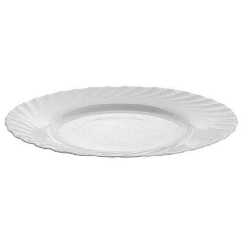 Luminarc Trianon 24 cm-es opálüveg lapostányér fehér háttéren.