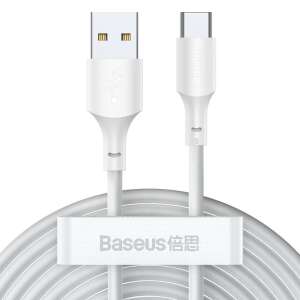 Baseus Simple Wisdom USB-A - USB-C kábel 2db 1.5m fehér 66464683 