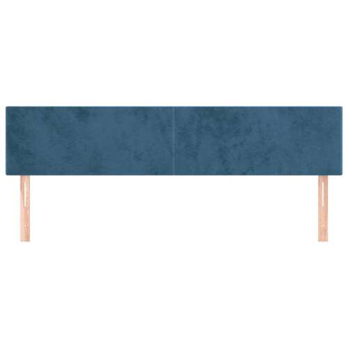 VIDAXL - Bársony Ágyfejtámla - Sötétkék - 180cm