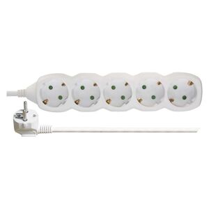 Emos P1525R 5 sockets 5m 1,5mm2 switchable white extension cord