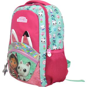 Gabby's Dollhouse School Backpack with 3D Ears and Gabby & Pandy Paws Design - School Bag