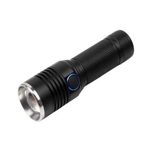 Lanterna de supravietuire IdeallStore®, Lichthelfer, metalica, LED, USB, zoom, negru 66576362 Lanterne