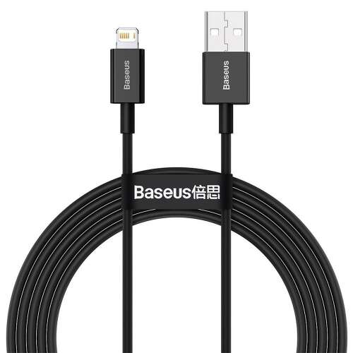 Cablu Baseus Superior USB-A la Lightning, 2m negru