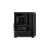 Endorfy Arx 500 Air Midi PC Case, black, side view, showing the interior with motherboard, RAM, and graphics card
