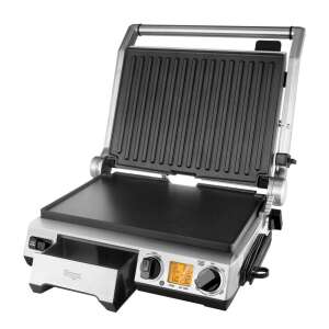 Sage BGR840BSS Kontaktgrill, offene Ansicht mit flachen und geriffelten Platten - Sage