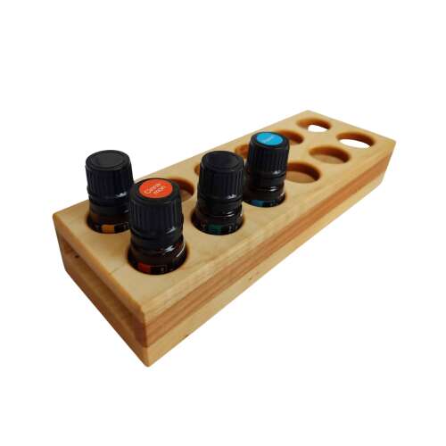 Fából készült illóolaj tartó, juharfa, 6x2 (5ml), 12 üveg tárolására alkalmas