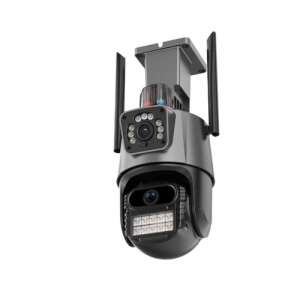 Inteligens 2 Kamerás, 4MP-es, 360°-ban Forgatható, Wifi/4G Cameră de supraveghere, cameră de securitate cu două lentile, vedere nocturnă, detectare de mișcare, audio bidirecțional - Camere de supraveghere