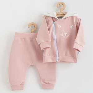 New Baby Baba szabadidő nadrág és pulóver New Baby Animals Cat régi rózsaszín színű 9-12 hó (80 cm) 94927753 Gyerek melegítők - Lány