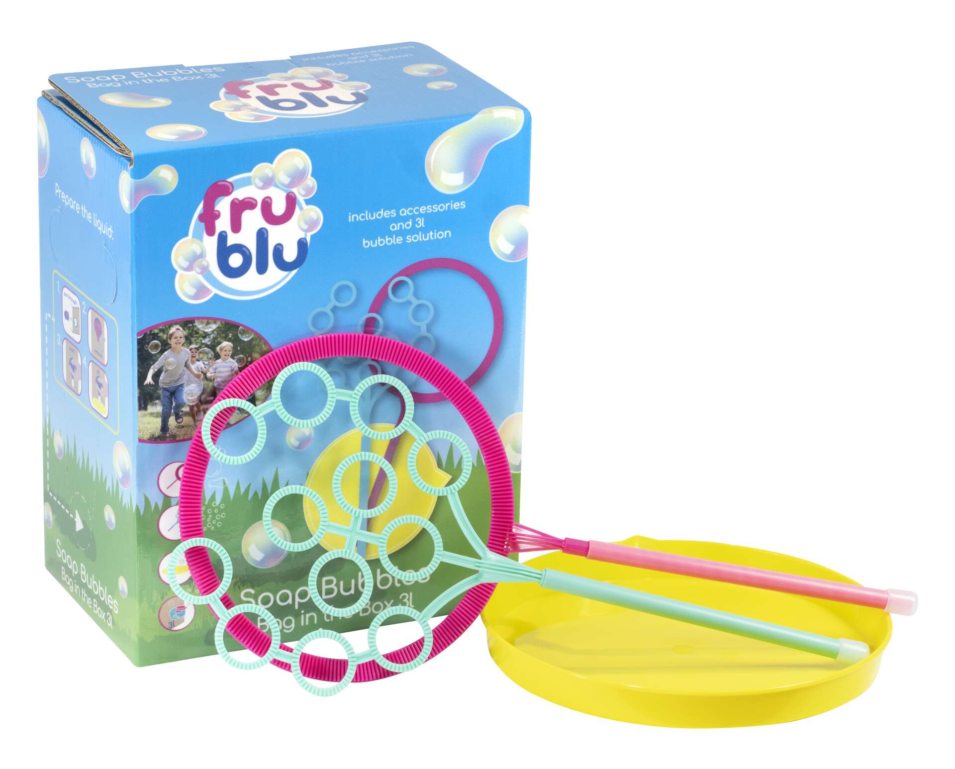 E-shop Sada mydlových bublín Fru Blu - Big set, s balónovým roztokom 3 l