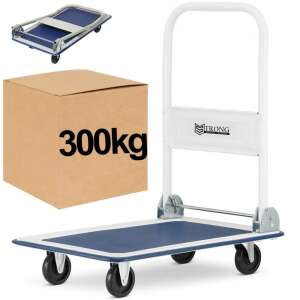Strong Wózek transportowy 300kg #niebiesko-biały