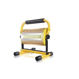 STRAUS LED Rechargeable Work Light, 30W COB Flood Light, Portable, Rechargeable, 3 Modes, 360° Adjustable, 2000 Lumens, 9000mAh Battery, Yellow - Floodlights and Work Lamp