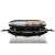 Eva Raclette Grill, schwarz, 1200 Watt, Tischgrill, Antihaftbeschichtung, 8 individuelle Pfannen, einstellbare Temperatur