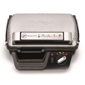 Tefal SuperGrill GC450B32 grill stołowy, stal nierdzewna i czarny - Grill stołowy i Urządzenie do wypieku wafli