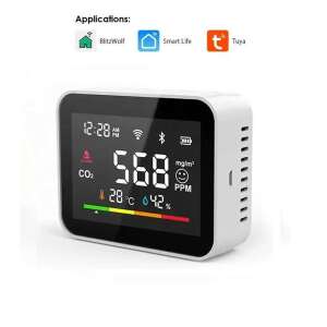 RSH® CO2V1 Smart CO2-Monitor mit Temperatur- und Luftfeuchtigkeitsmessung, Weiß - Innenarchitektur