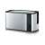 Severin AT2590 stainless steel toaster with 4 slots, bread toasting, bagel, defrost, reheat functions