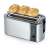 Severin AT2590 stainless steel toaster with 4 slots, bread toasting, bagel, defrost, reheat functions