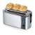 Severin AT2590 stainless steel toaster with 4 slots, bread toasting, bagel, defrost, reheat functions