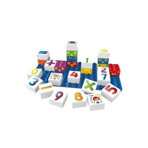 Stavebnica BiOBUDDi Learning Numbers, 27 dielikov, pre deti vo veku 1,5-6 rokov, vyrobená z rastlinných materiálov, ekologická, vzdelávacia hračka pre predškolákov