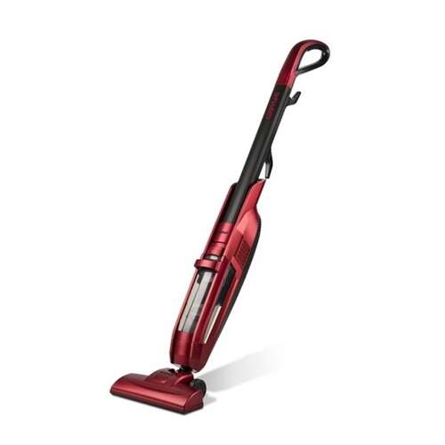 G3 Ferrari Scarlett red stick vacuum cleaner, angled view