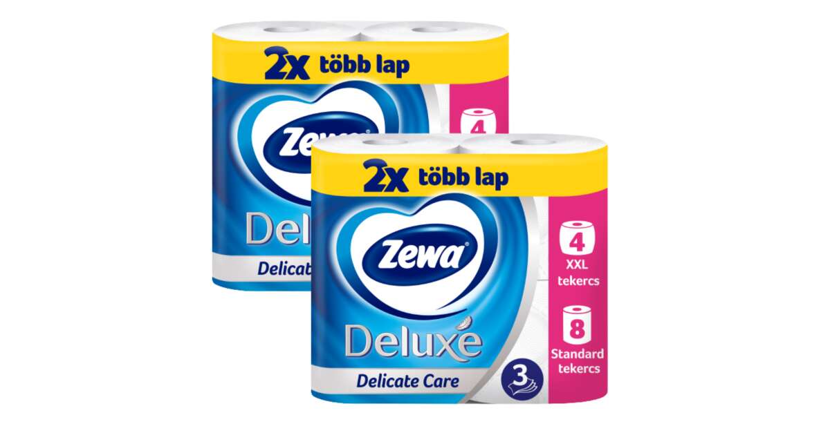 Zewa Deluxe Delicate Care XXL 3 ply toilet paper 2x4 rolls | Pepita.com