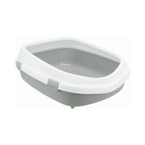 Litiera pentru pisici Trixie Primo XXL cu margine, gri / alb, 71 × 56 × 25cm - Trixie