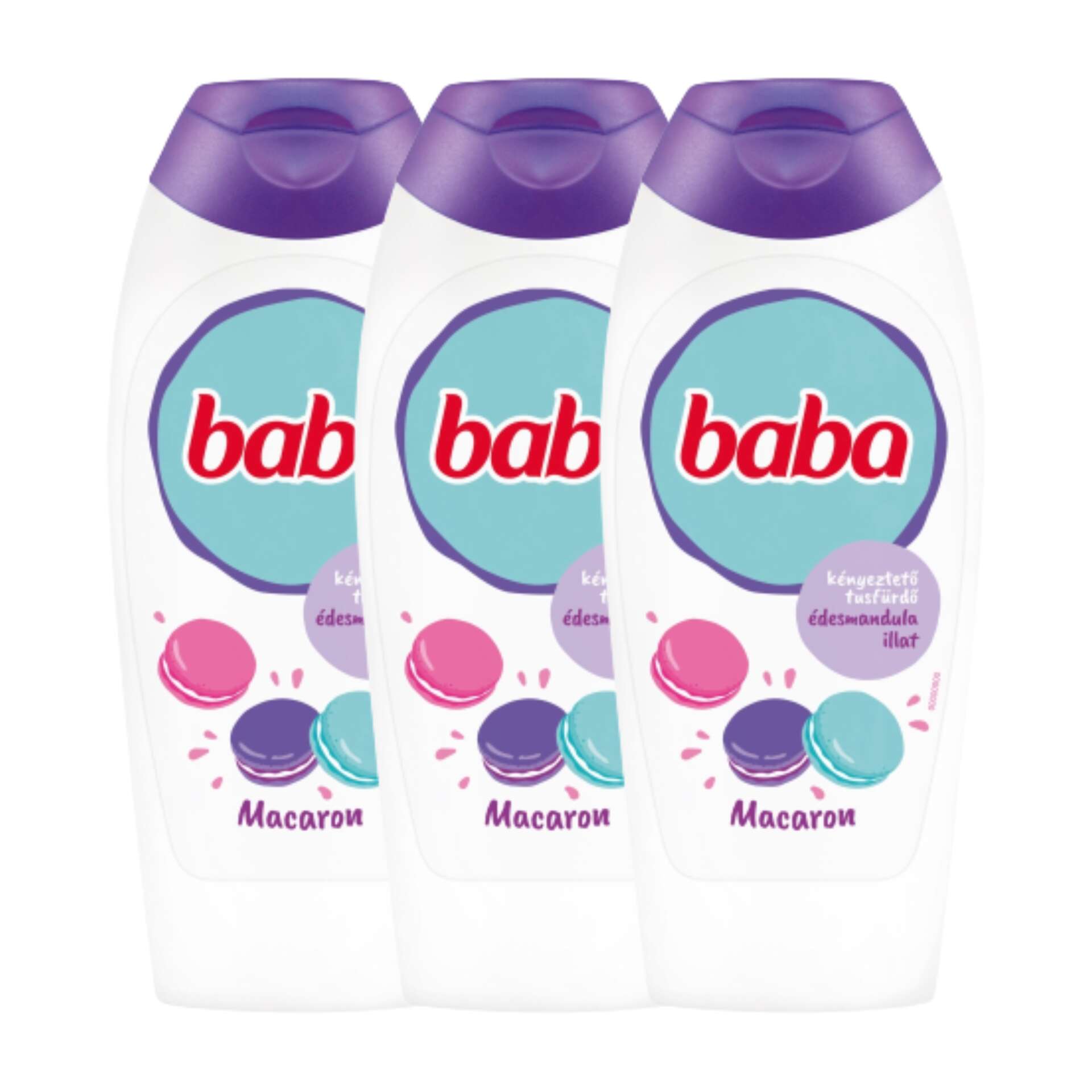 E-shop Detský sprchovací kúpeľ Sladká mandľová vôňa - Macaron 3x400ml