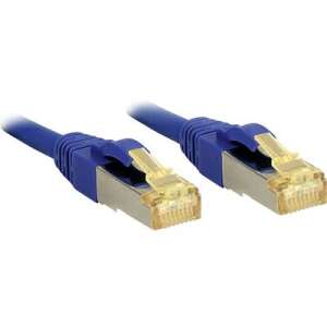 Lindy 1m RJ45 Cat 6a S/FTP patch kábel, modrý, tienený, snagless, pozlátené konektory - FTP káble