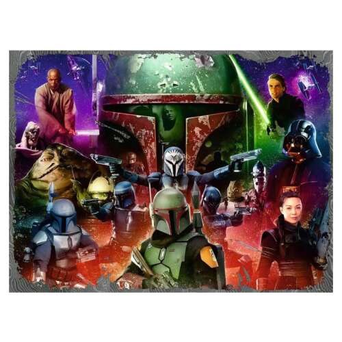 Ravensburger 1500 piece Star Wars Boba Fett: Bounty Hunter jigsaw puzzle, featuring Boba Fett and other bounty hunters