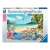 Ravensburger 1000 piece puzzle box, The Shell Collector, beach scene with shells, jewelry box, and beach accessories