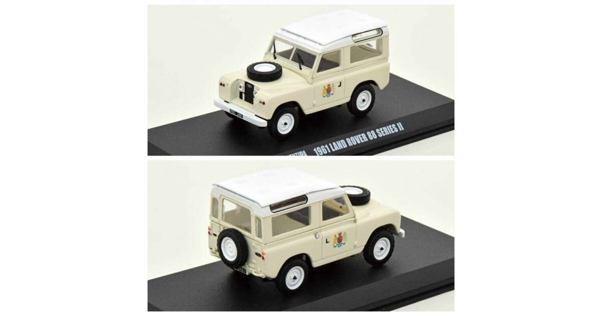 1961 Land Rover 88 Series II Station Wagon Crema con Top Blanco Ace Ventura 2: When Nature Calls (1995) Película 1/43 Modelo fundido a presión por Greenlight 86562