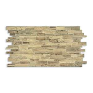 3D PVC wall panel, brown narrow stone pattern, for interior decoration - Nonbrand Wall Panel & Wall Sticker