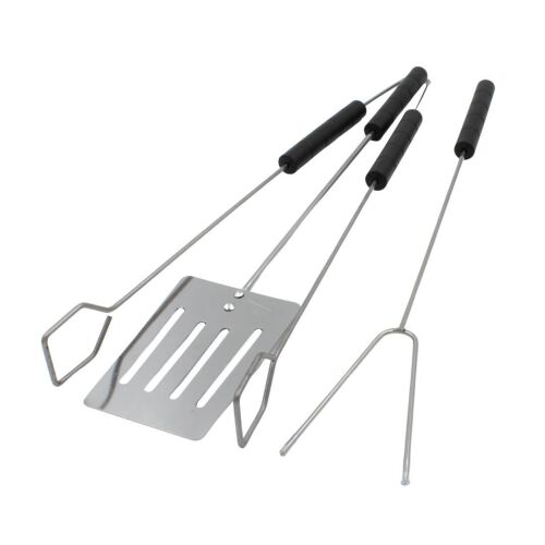 Grill szerszámkészlet lapáttal, fogóval és villával