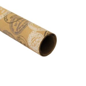 Kraft Vintage Gift Wrapping Paper Stamps 131510504 - Gift wrapping