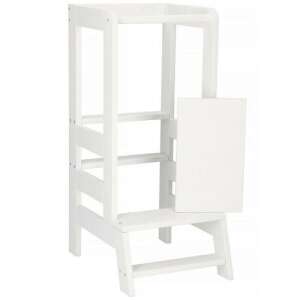 Multifunctional children's kitchen helper/lift, adjustable, wood, white, 39x52x90 cm, Dechland
