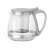 Garden Line 750ml glass teapot with stainless steel infuser, grey lid