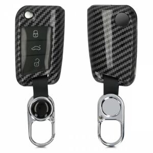 VW Key Fob Cover, 3-Button, Plastic, Black, 51038.01