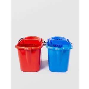Red and blue Sterk mop buckets with wringers - Sterk