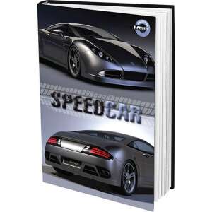 T-Creatív Speedcar A4-es kockás notesz fekete keményfedeles borítóval - T-Creativ