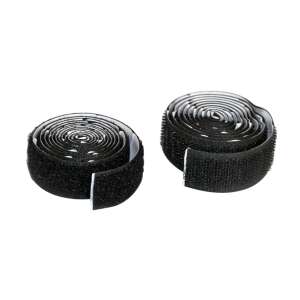 2 rolls of black hook and loop tape, 90 cm each - Adhesive Tape