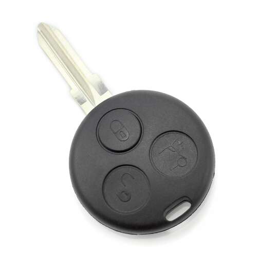 Mercaton® 3 gombos kulcsház intelligens kulcsokhoz, fekete - Autókulcs védőtok