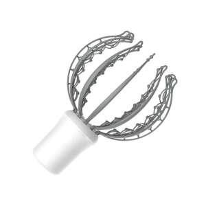 Masajor electric pentru cap cu 12 brațe de masaj, gri și alb, vedere de sus - Verk Group